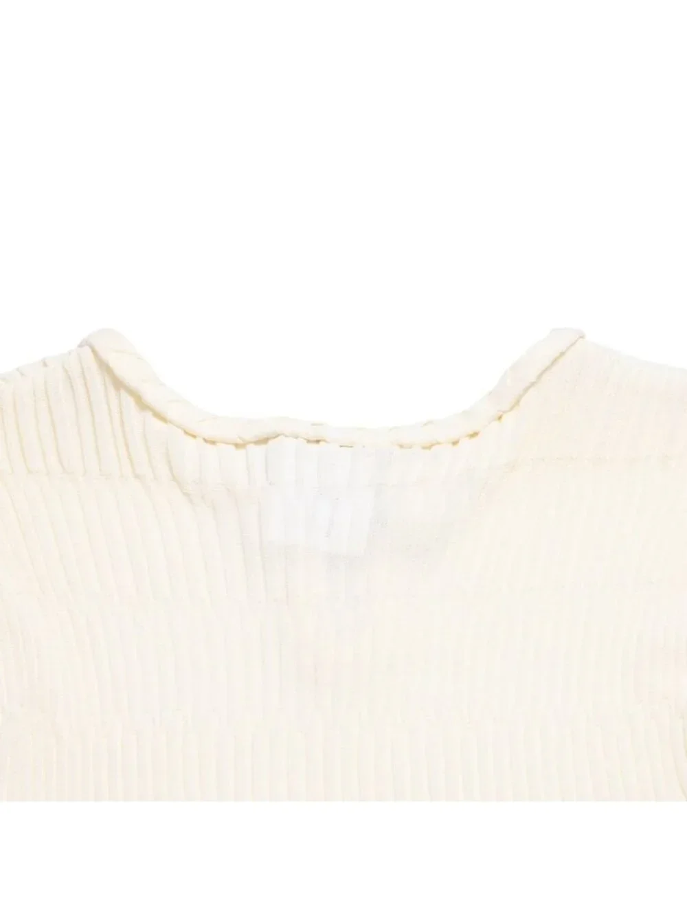 Chanel CC Chain Button White Ivory Dress Silver